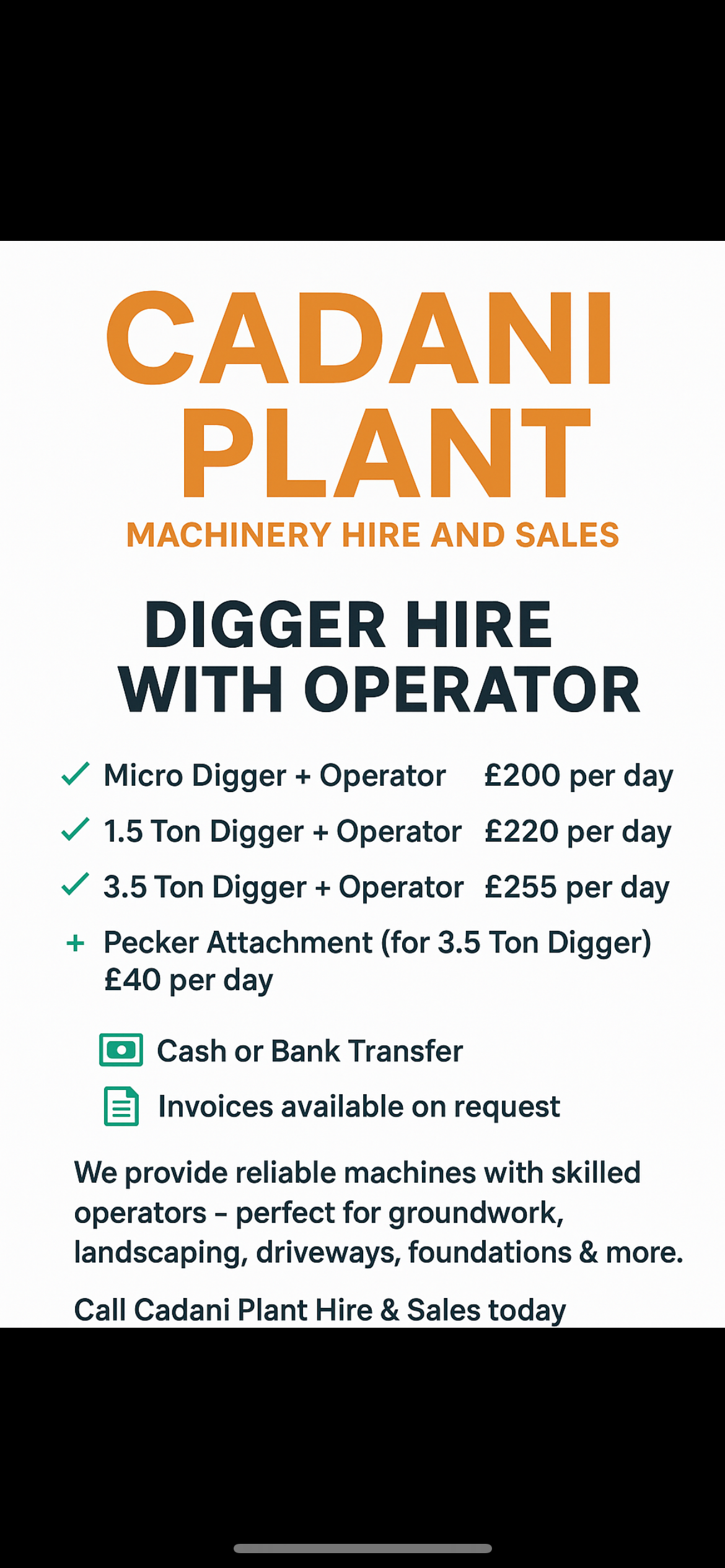 Digger hire