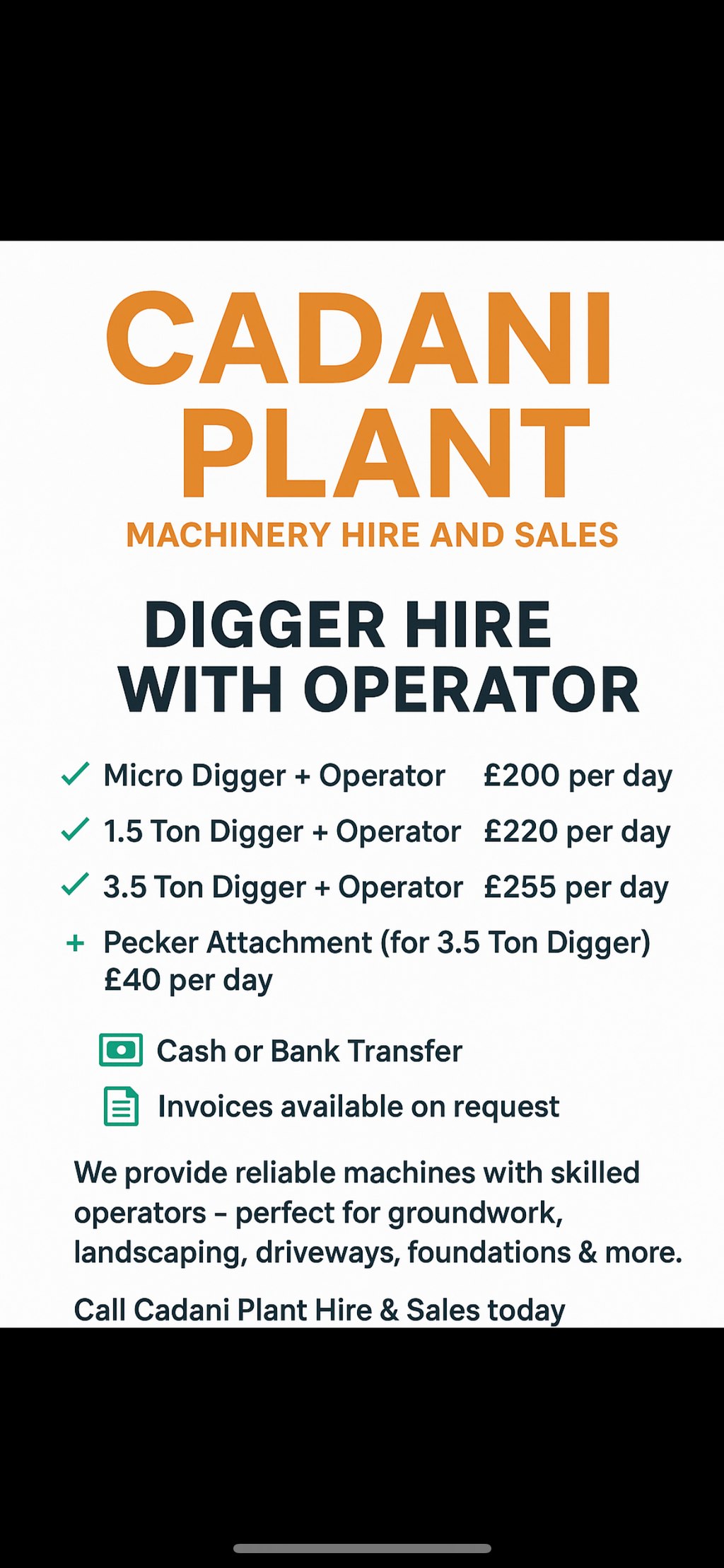 Digger hire